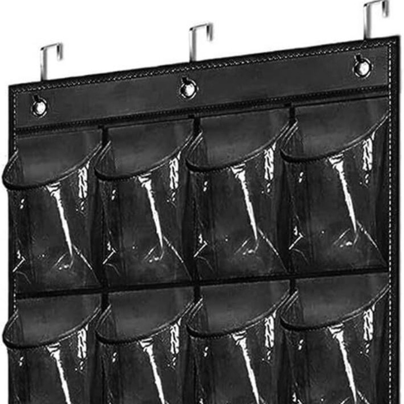 Hanging Shoe Organizer with 24 Mesh Large Pockets Door Shoe Rack Organizer for Men Women Kids Hanging Shoe Storage Bag