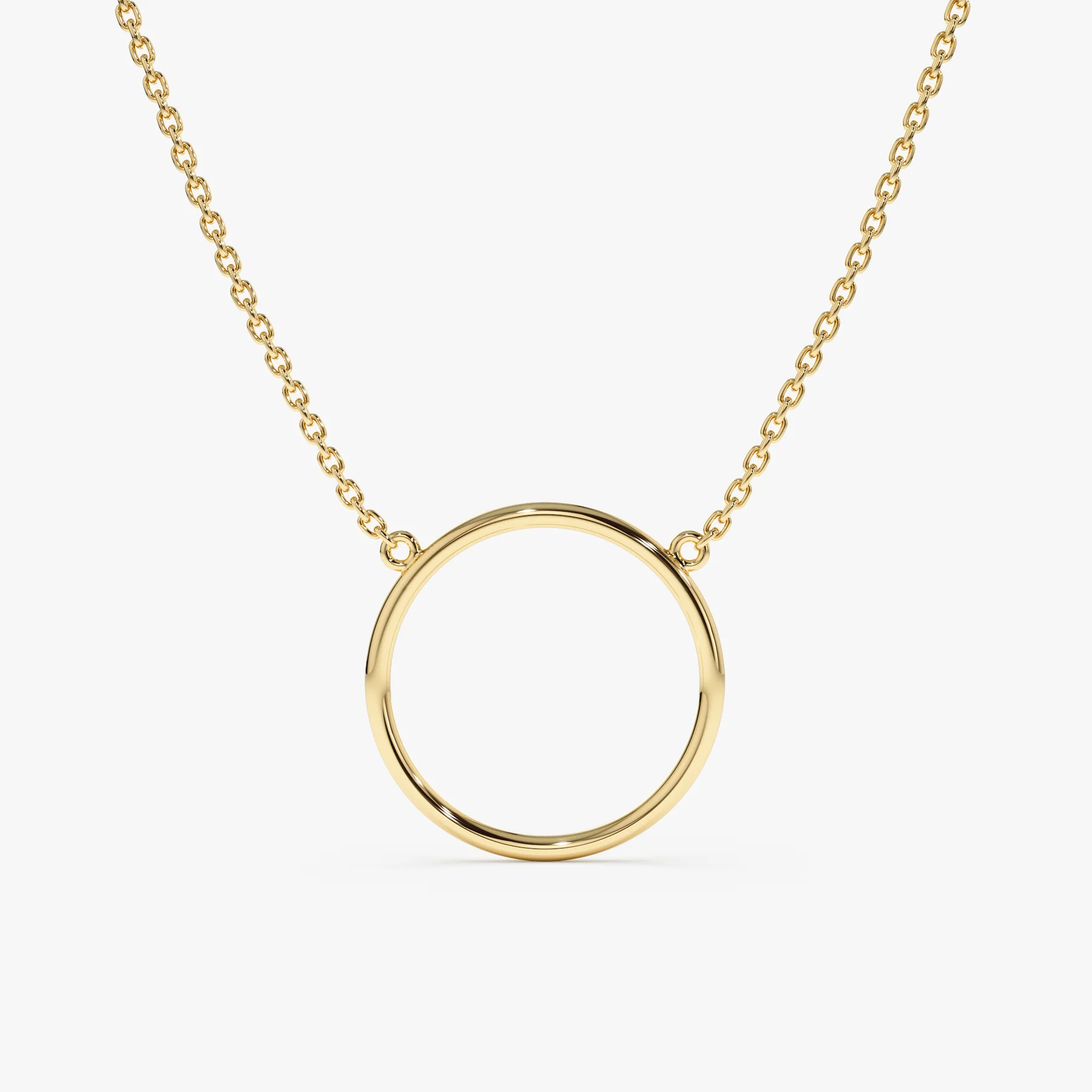 New arrivals Minimalism Fine Jewelry necklace 925 sterling silver 14k Gold Circle of Life pendant necklace