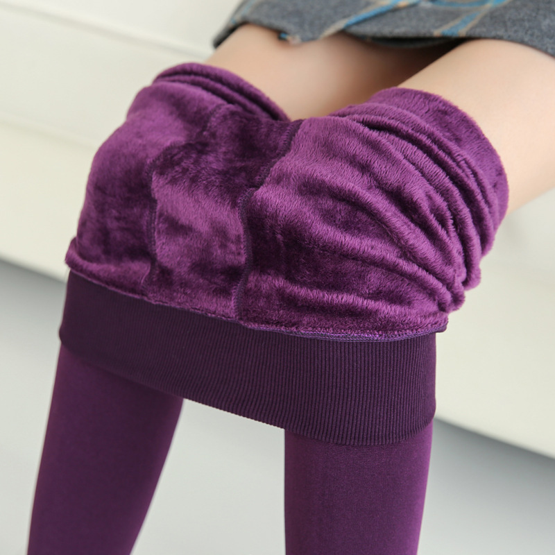 Plus Size Fleece Lined Thermal Winter Pantyhose Tights Thick Sheer Velvet Stockings Warm Legging for women Medias Para Mujer