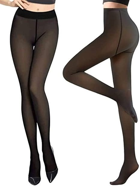 Plush Size Dark Skin Translucent Thick Fleece Lined Leggings Winter Warm Pantyhose Tights For Women Medias para mujer Meia afelp