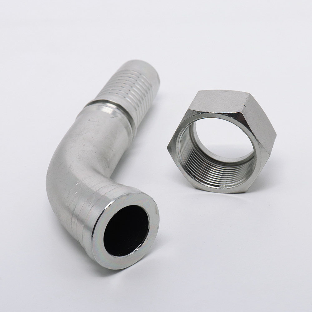 zhuji feike cnc jic hydraulic hose ferrule and fittings for oil pressing customized zinc galvanized  hydraulic fittings