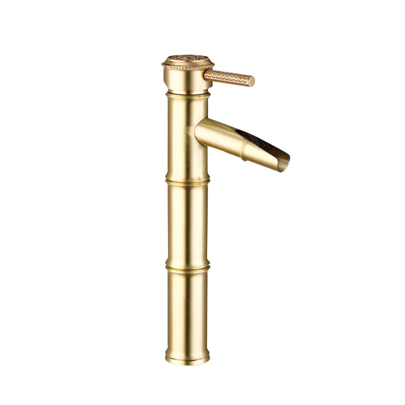 Antique brass gold colour bronze bamboo structure faucet China