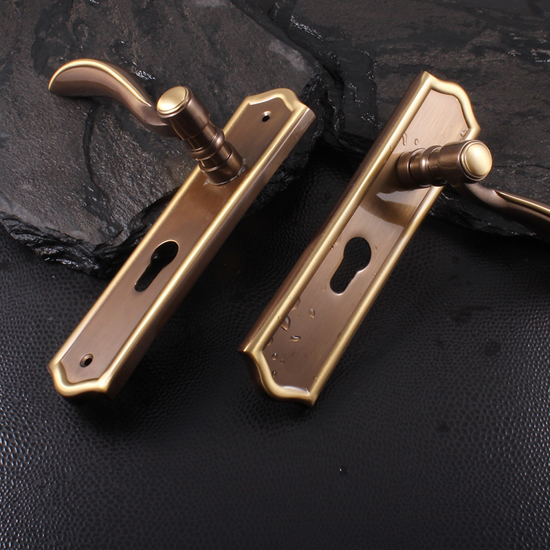 Antique bronze polished brass door handles internal and external door handles