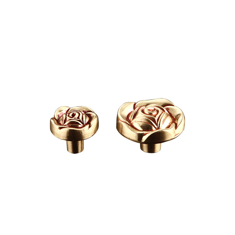 Luxury gold brass hardware furniture handles knobs gold wardrobe knobs