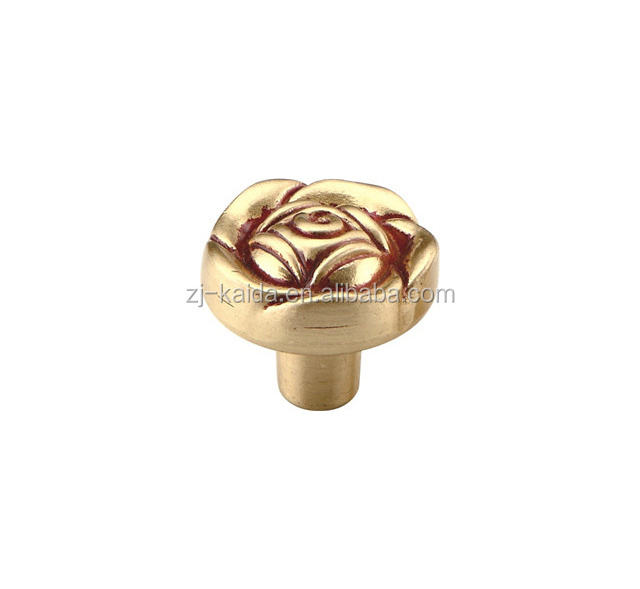 Luxury gold brass hardware furniture handles knobs gold wardrobe knobs