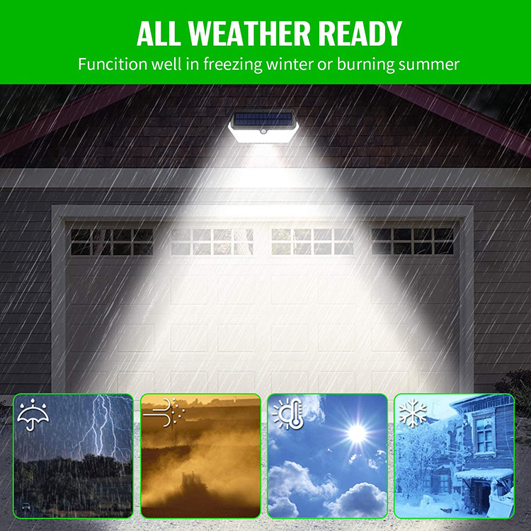 super bright ip65 waterproof 3 lighting model newest 266 leds solar lights outdoor motion sensor lights outdoor gardensolar wall