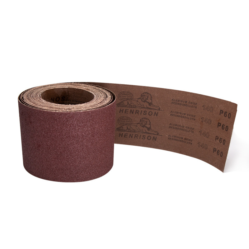 Henrison Brand GXK51 Aluminum Oxide X-weight Abrasive Cloth Roll For Polishing Metal