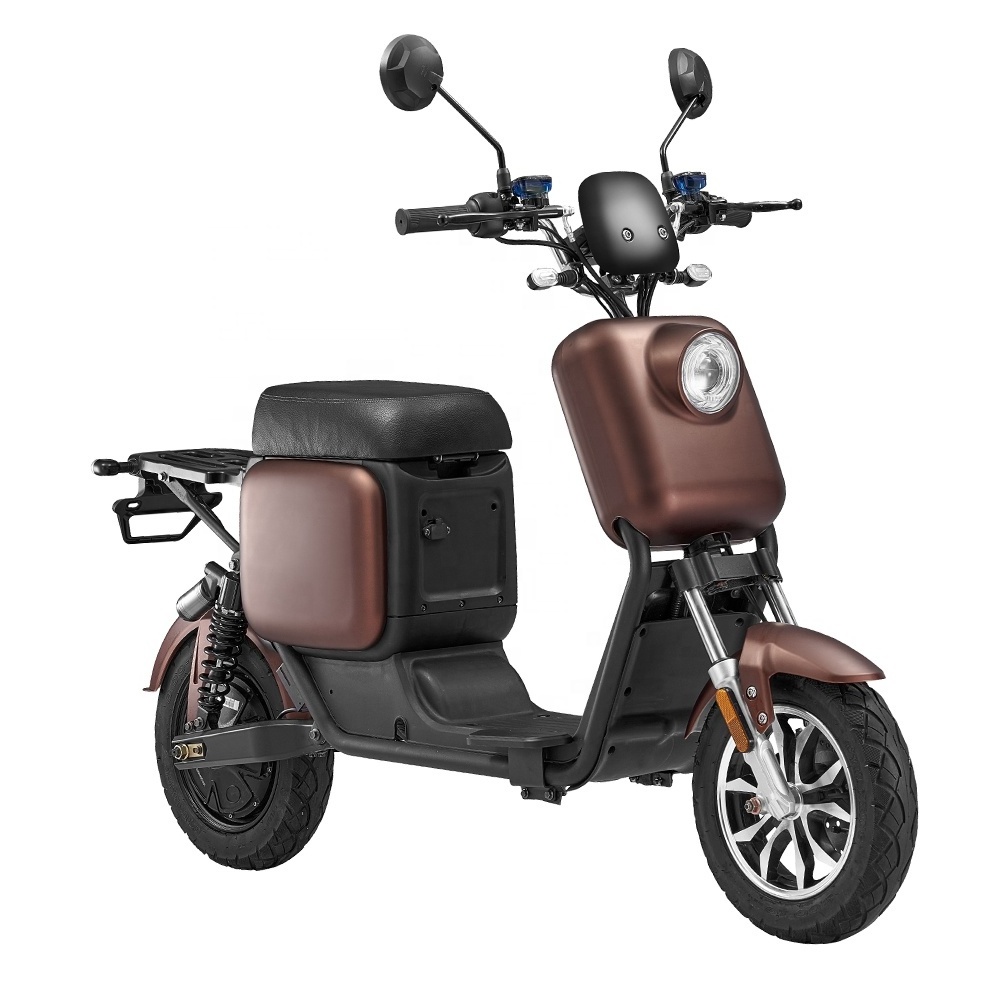 Hot selling luqi adults 1000w 2 wheels electric scooter moped with pedals