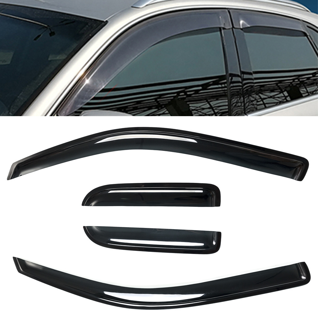 car accessories 4 doors car window visor chrome matte black accessories  for car  windows visor