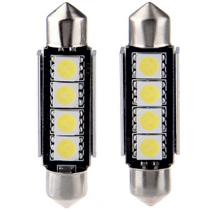 Auto C5W LED white roof reading light 31mm 36mm 39mm 42mm festoon 5050 4smd led ceiling dome light 12v car led canbus