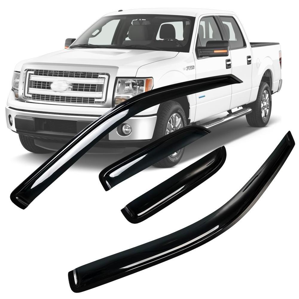 Car parts accessories 4 pcs auto door visor sun/rain guard window vent visor for F-150 2004-2014