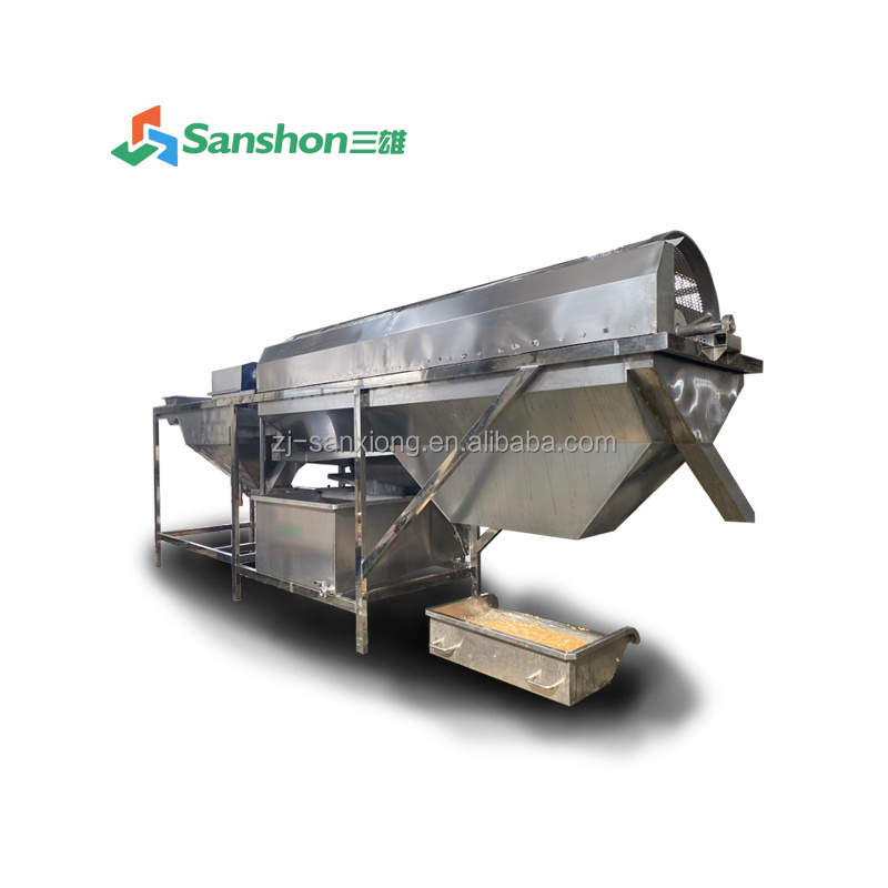 Sanshon Industrial Use Stainless steel Food Washing Machine for Fresh Sweet Corn Grain and green peas beans