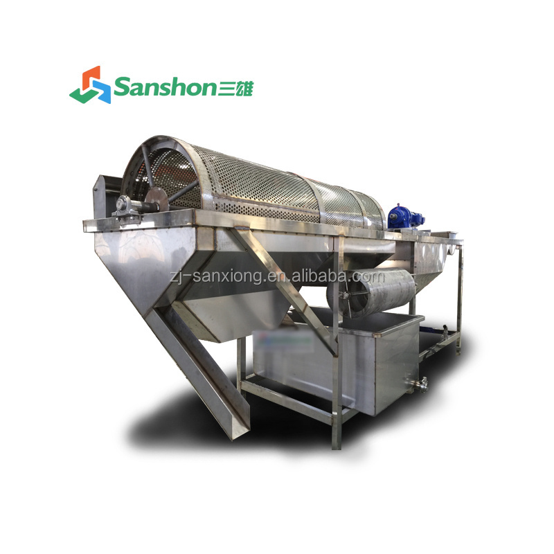 Sanshon Industrial Use Stainless steel Food Washing Machine for Fresh Sweet Corn Grain and green peas beans