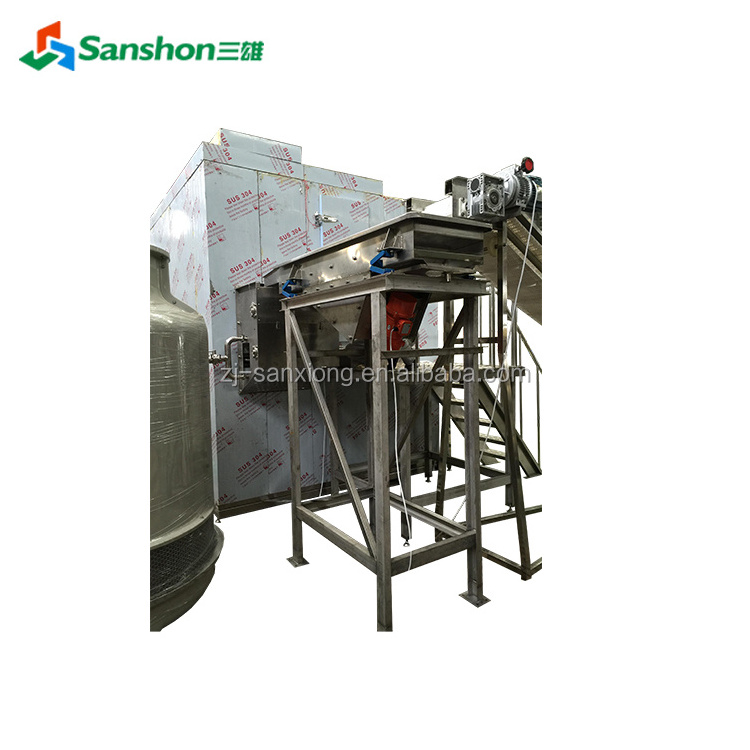 Sanshon Food Industrial IQF Freezer Fluidized Bed Quick Freezing Machine for cherry apple arbutus