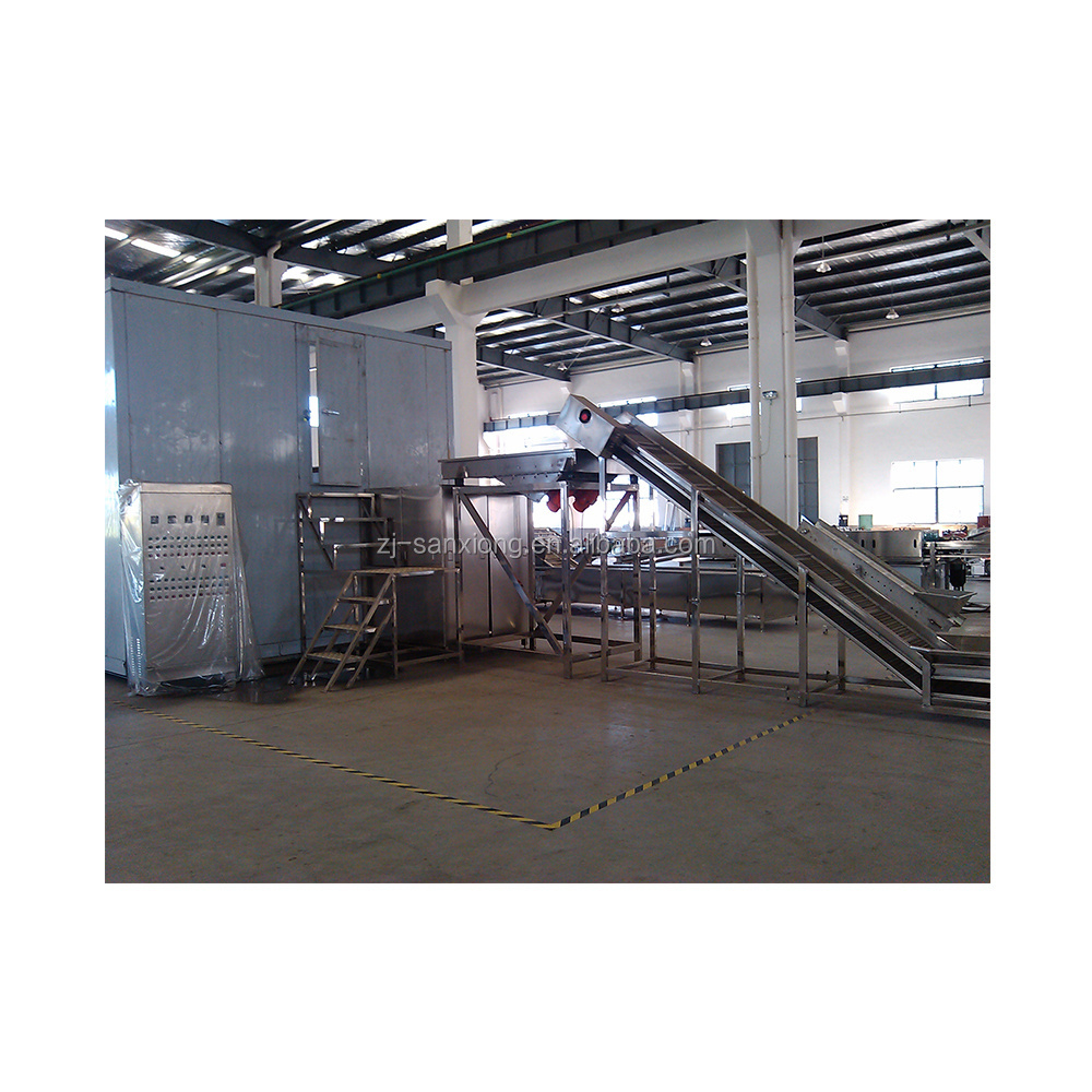 Sanshon Food Industrial IQF Freezer Fluidized Bed Quick Freezing Machine for cherry apple arbutus