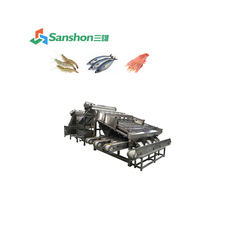 Low-price Industrial Seafood Processing Shrimp Washing Grading Machine Sardine sorting machine