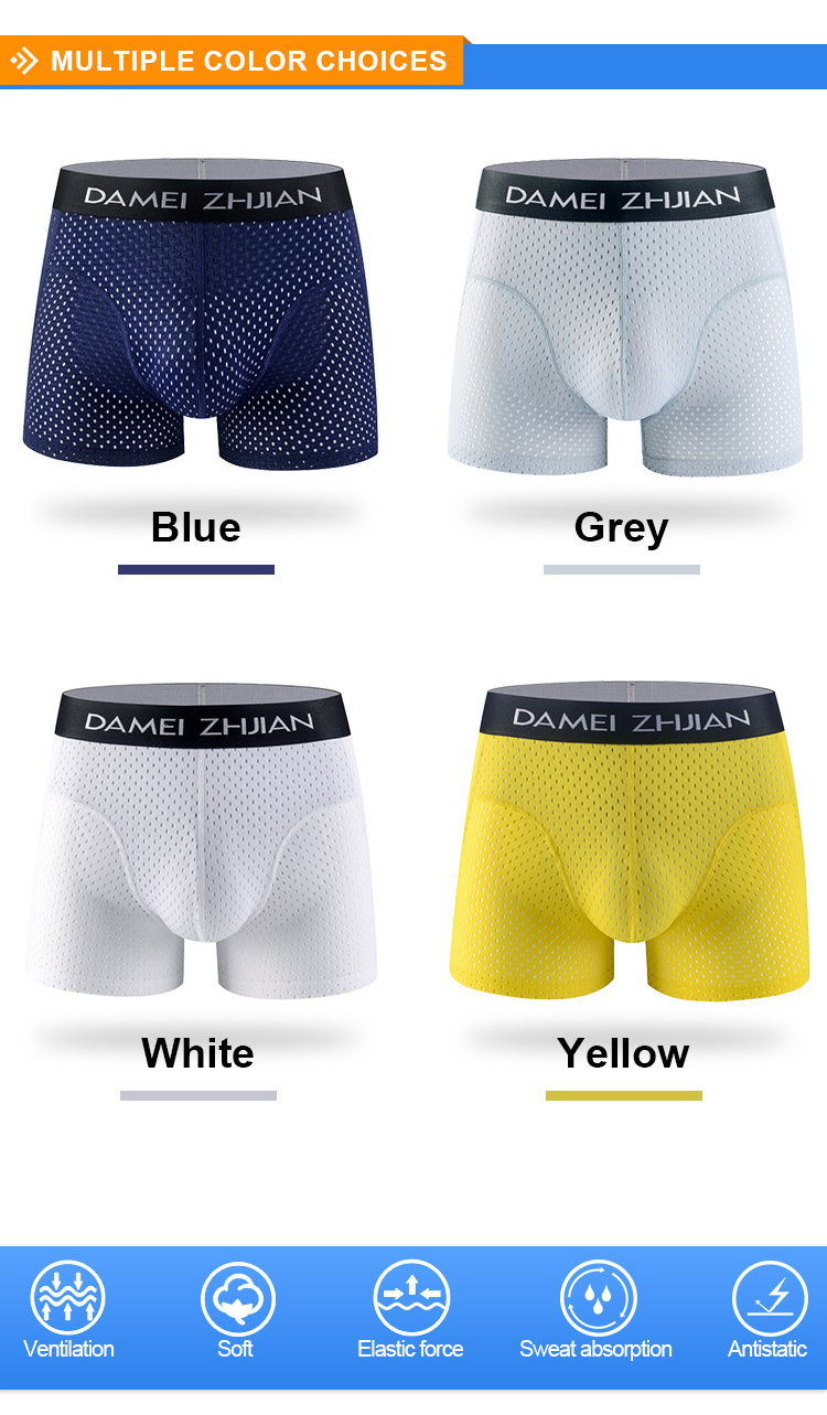 Men's underwear mesh U convex modal men's boxer briefs summer hot sale men's underwear Wholesale OEM Seamless panties