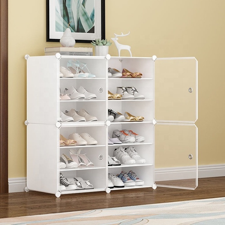 Smart adjustable multi layer shoe store display racks space-saving plastic shoe rack storage organizer