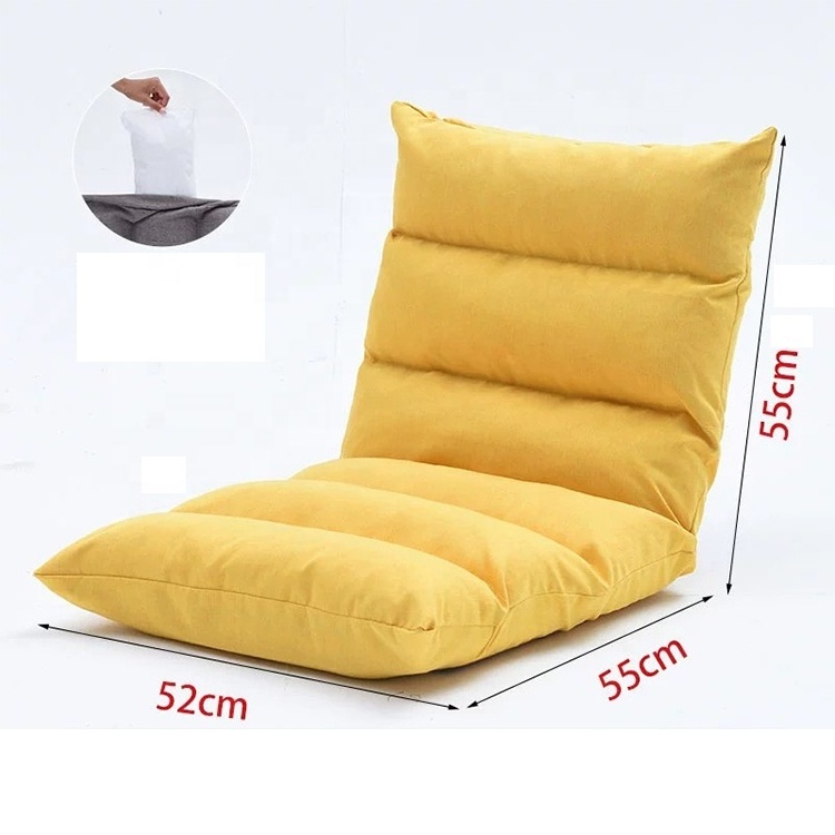 Best selling japanese floor chair folding lazy sofa fabric tatami lazy sofa relaxing sofa chair