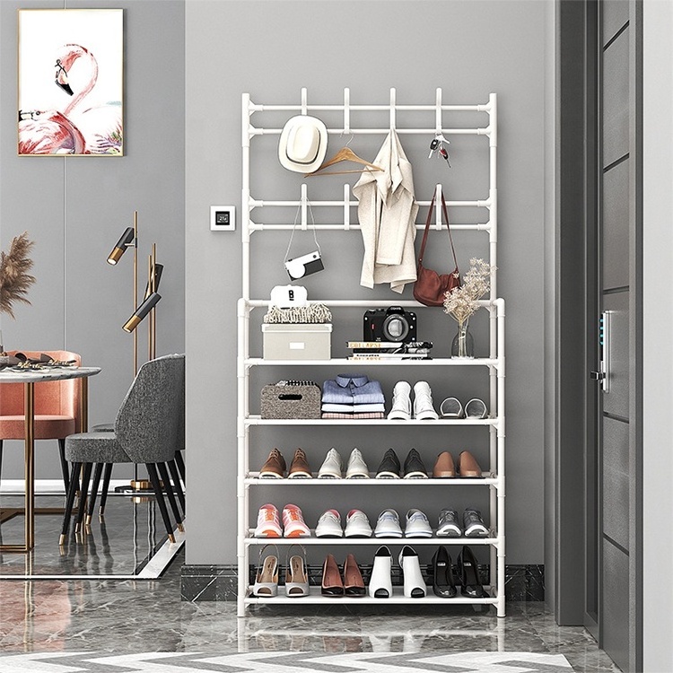 Shoe racks 5 tier layer modern living furniture holder shelf metal clothes stands storage organizer shoe rack for store home