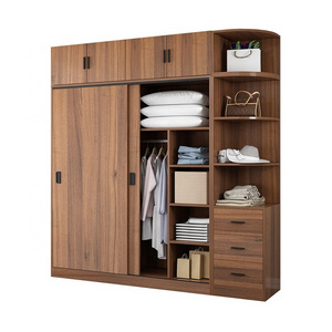 Modern combination wardrobes minimalist design bedroom sliding door wardrobe clothes organizer