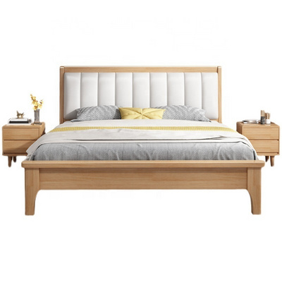 Luxury new arrival home apartment bed american style wooden beds bedroom furniture solid wood bed