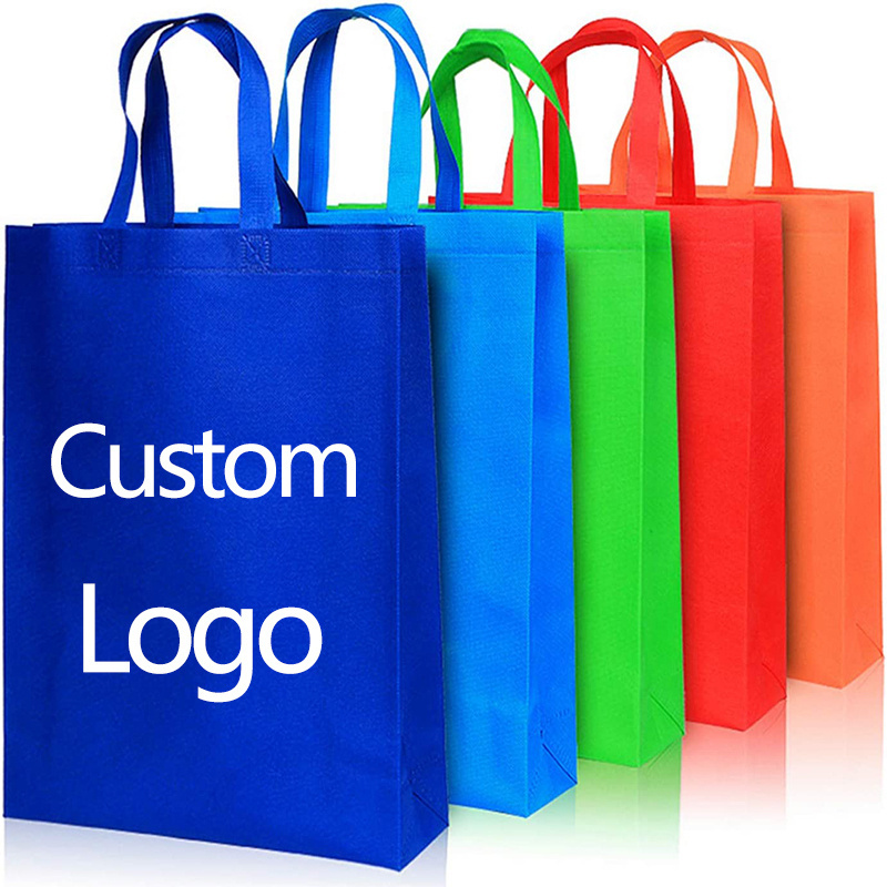 Wholesale Reusable Eco-Friendly Grocery Large Capacity Blank NonWoven Tote Bag With Custom Logo