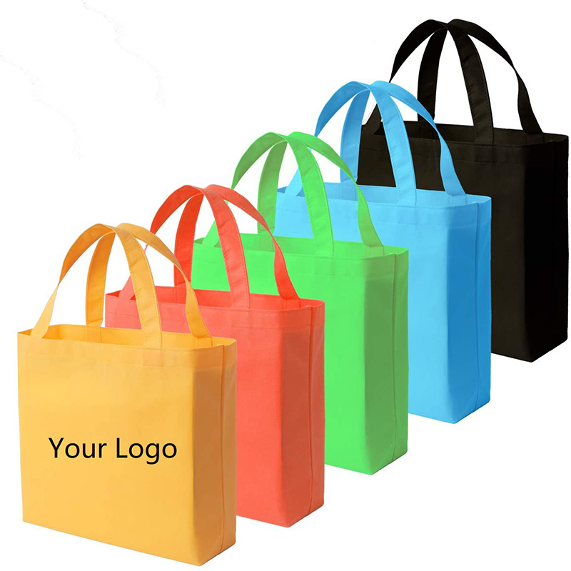 Wholesale Reusable Eco-Friendly Grocery Large Capacity Blank NonWoven Tote Bag With Custom Logo