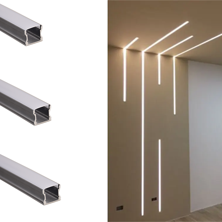 1m 2m 3m For Ceiling Cabinet Flexible Lighting Strip Bar Line Alu Profile U Channel Heat Sink Extrusion Led Aluminium Profile