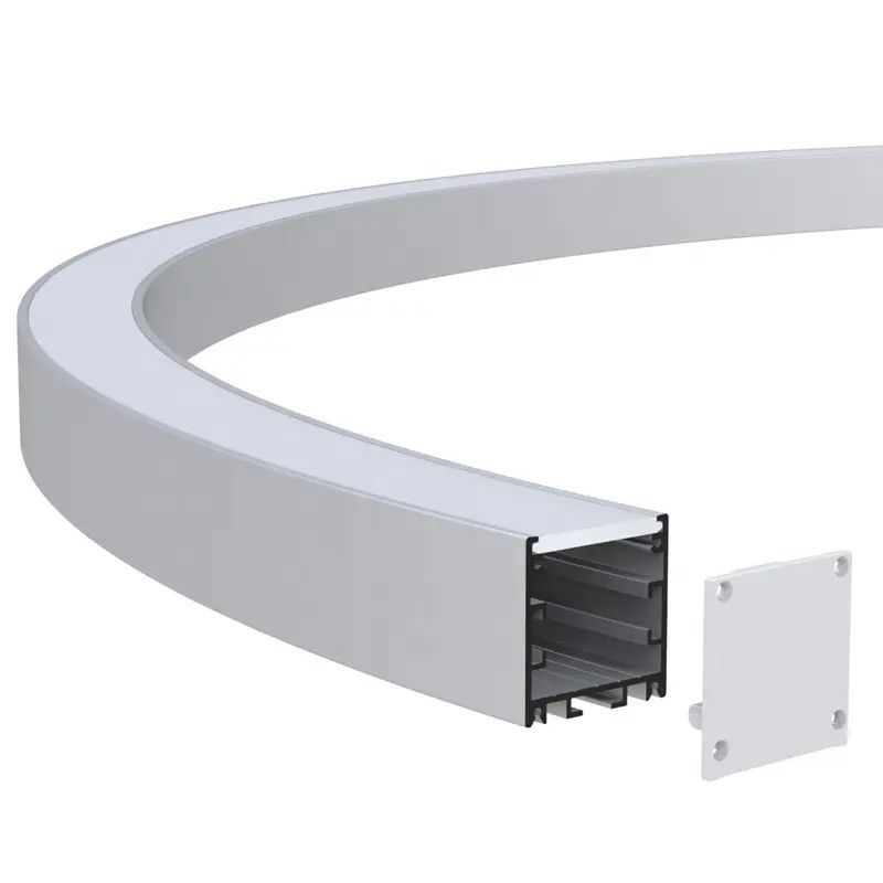 Factory Wholesale Circle Curve Linear Aluminium Profile Bendable Flexible Round LED Profile for Ceiling