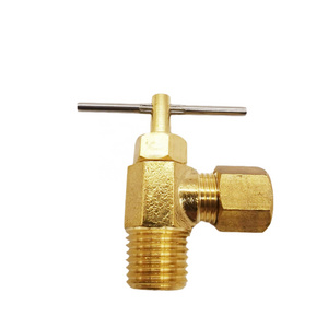 Brass Needle Valve 90 Degree Compression X MPT