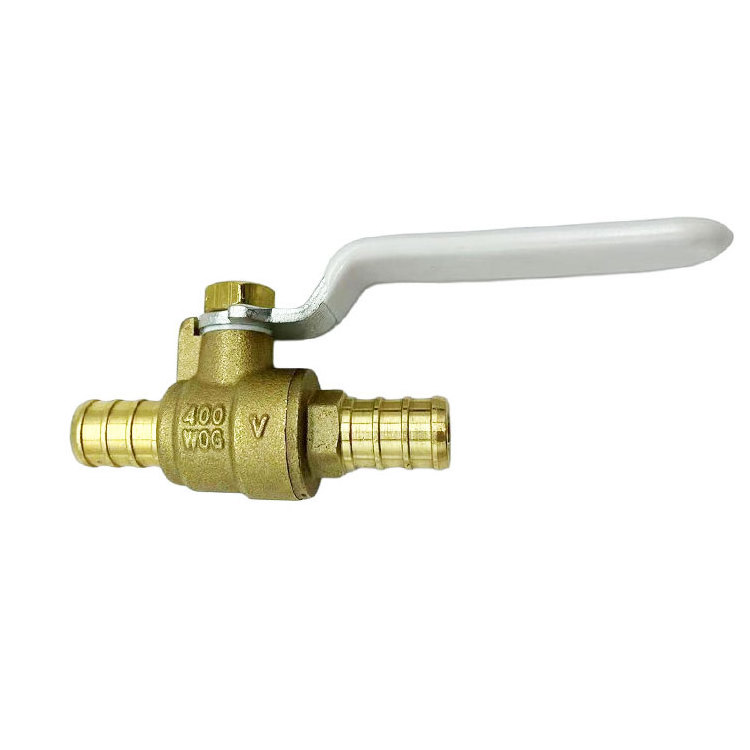 Green Valve High Quality 3/4 inch forged Lead Free Brass pex Ball Valve with Nozzle