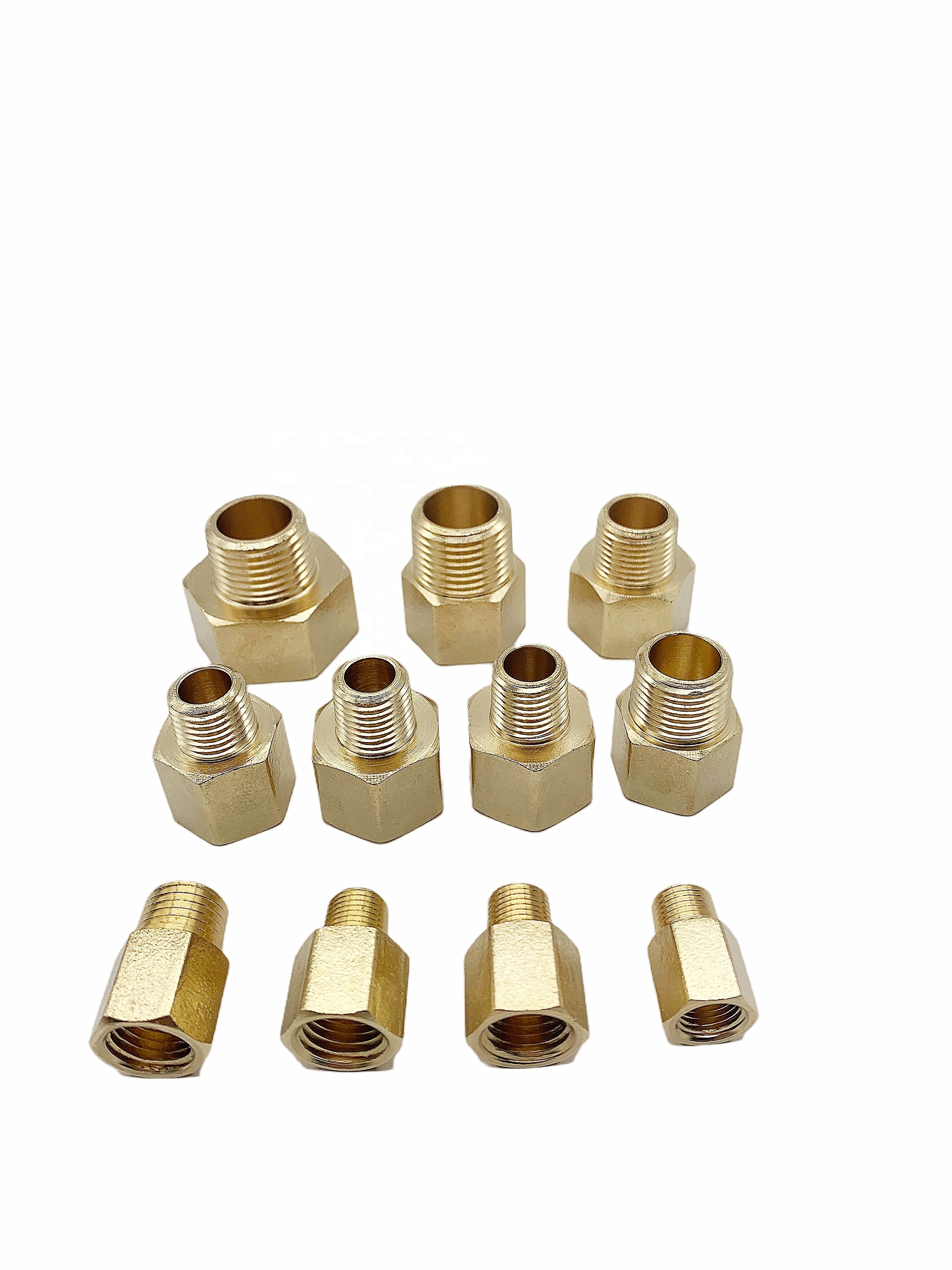 Brass Pipe adaptor (FIP X MIP) NPT Threaded Brass Pipe Fittings Hose adaptor for plumbing and heating systems