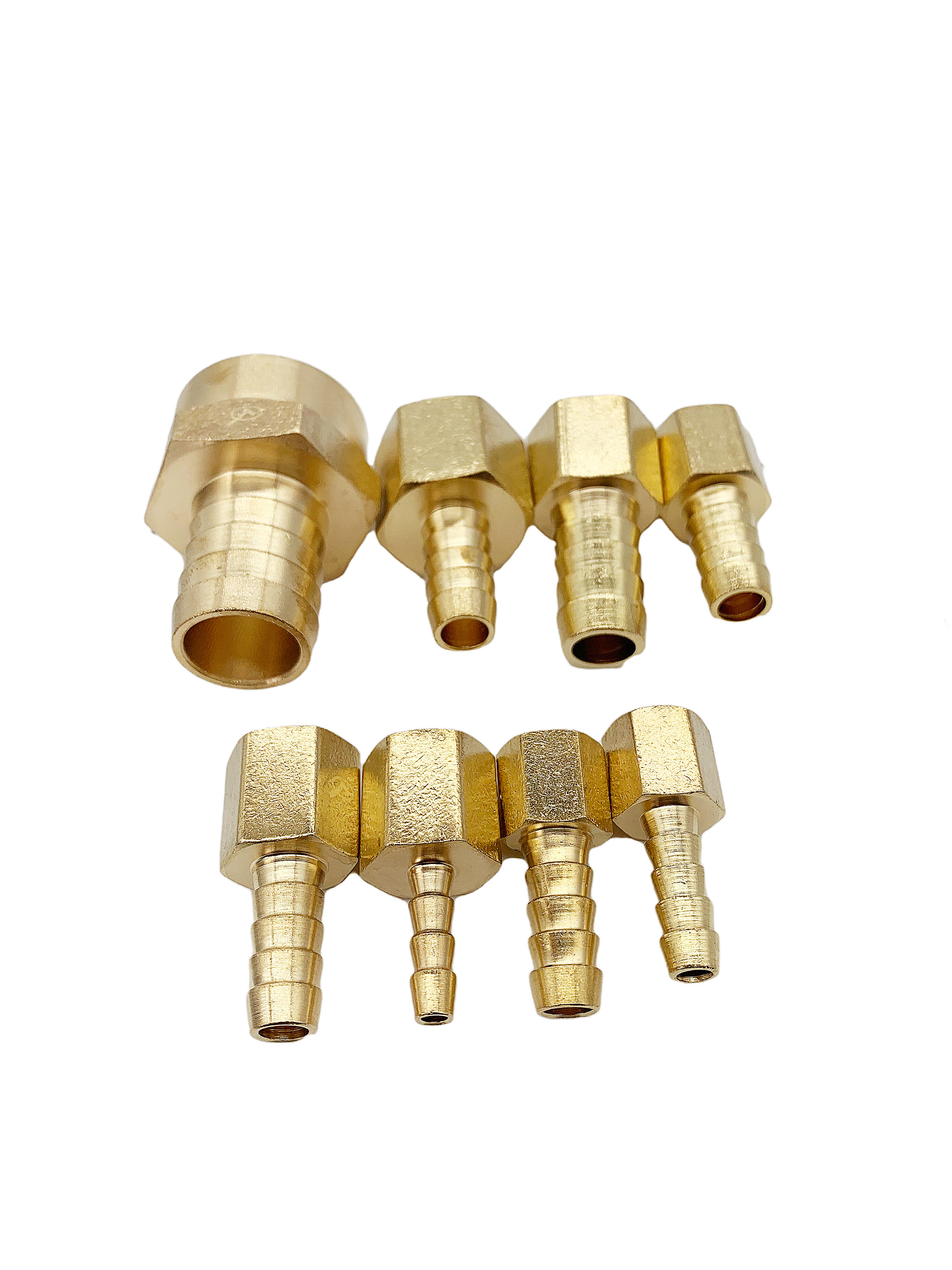 Brass Reducing Straight Hose Barb 2 Way Hose barb adapter Fitting