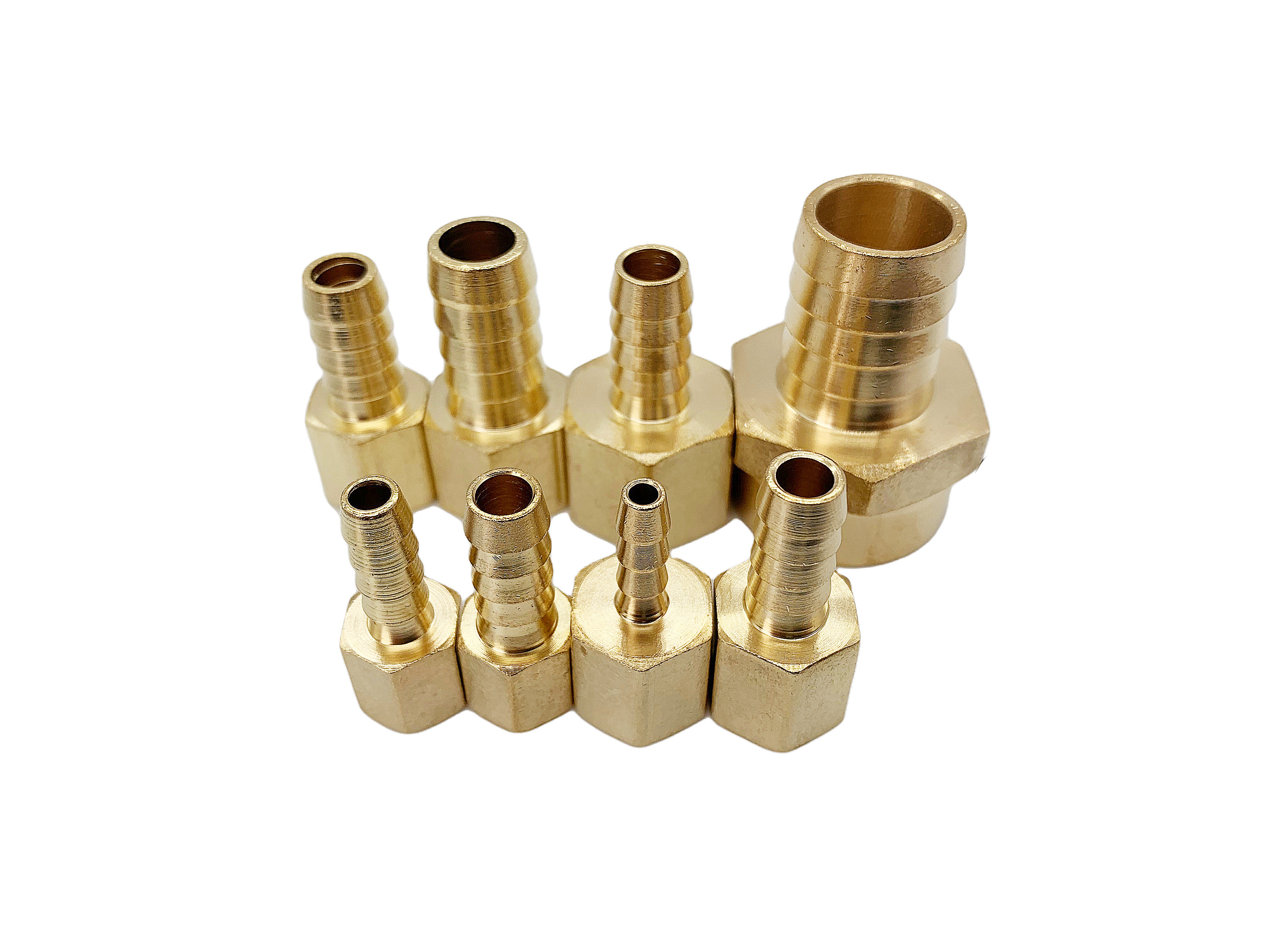 Brass Reducing Straight Hose Barb 2 Way Hose barb adapter Fitting