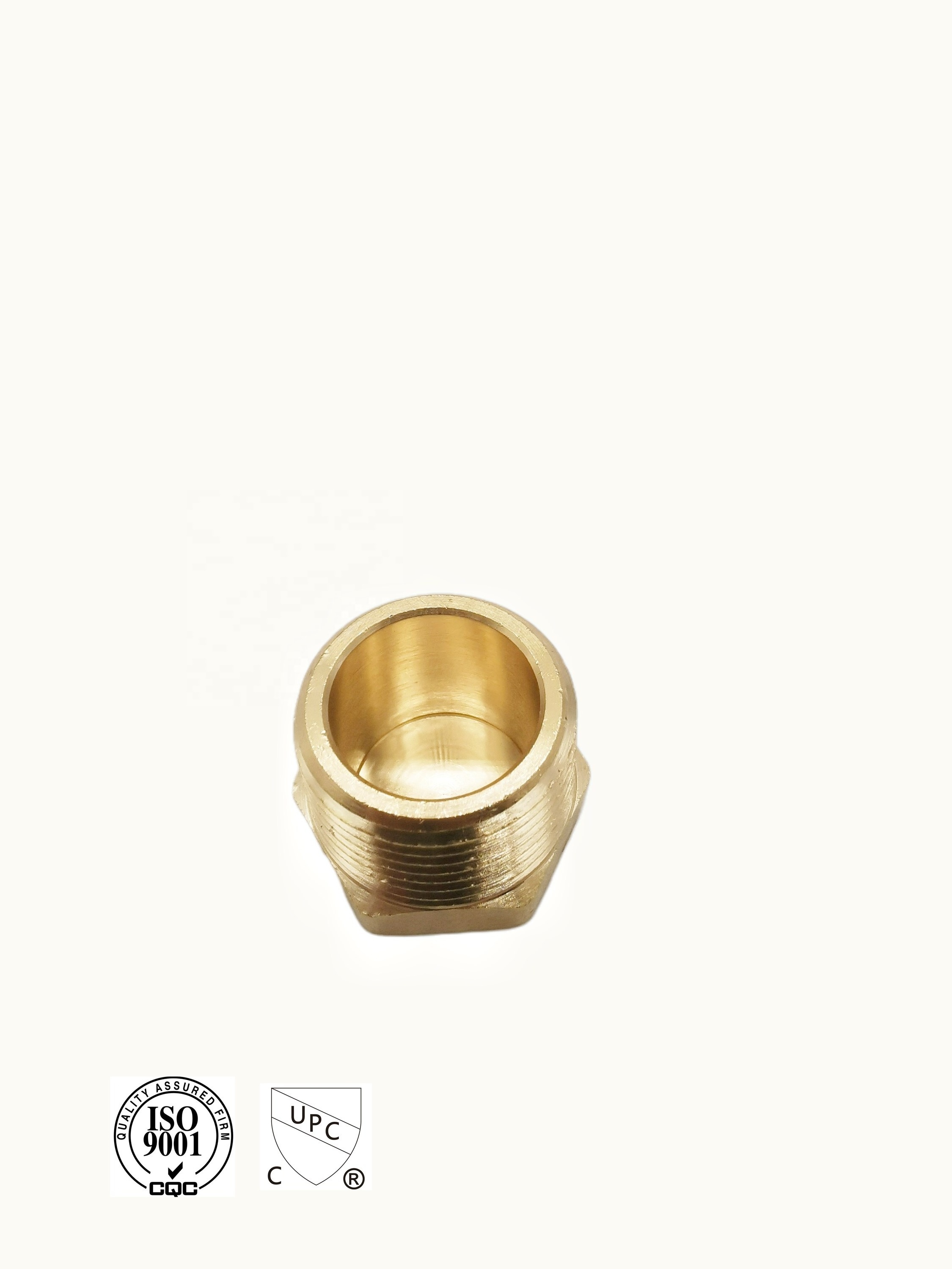 Brass Hex head plug (MIP) Male Thread Coupling Cored Hex Head Plug