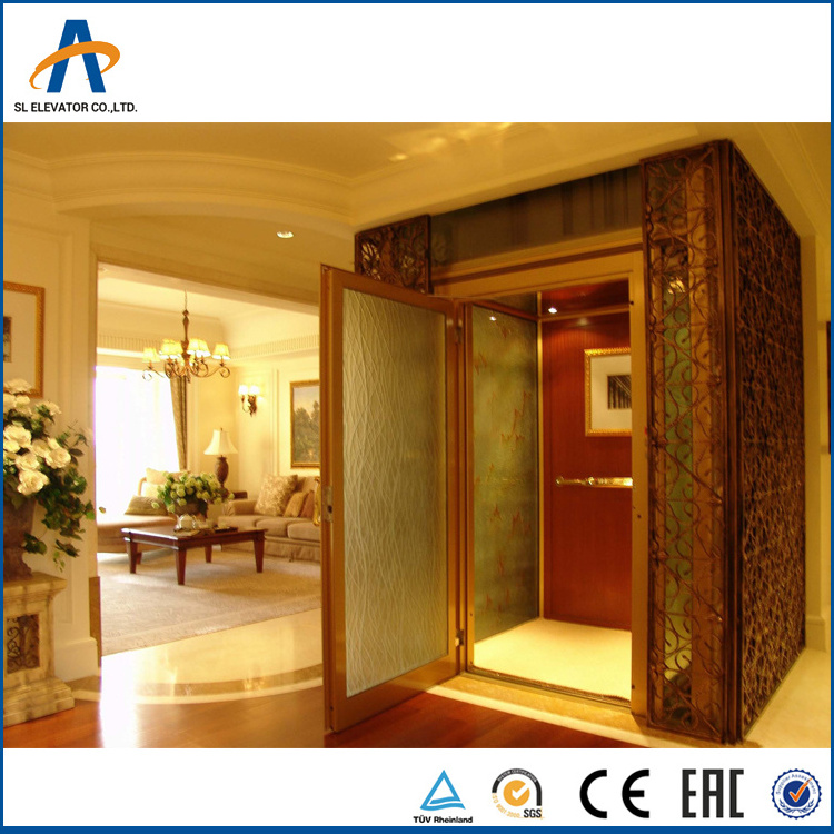 0.4m/s 250~400kg hydraulic luxury small residential home villa elevator price ascensores de casa