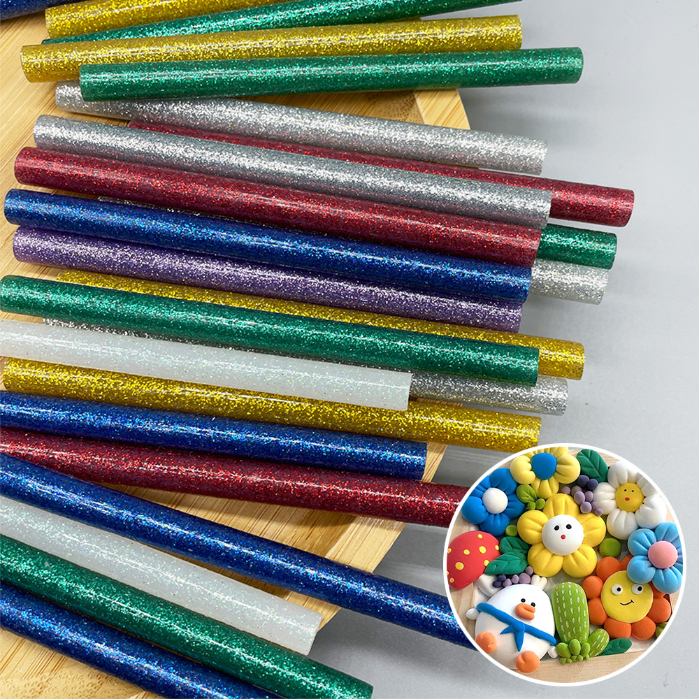 Best selling colorful Glitter High viscosity hot melt glue sticks for glue gun DIy use