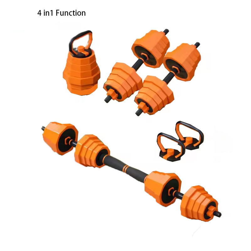 2024 New Design Custom Logo 4 In 1 Adjustable Kettlebell Barbell Dumbbell Push-Ups Fitness Equipment For Home Gym School