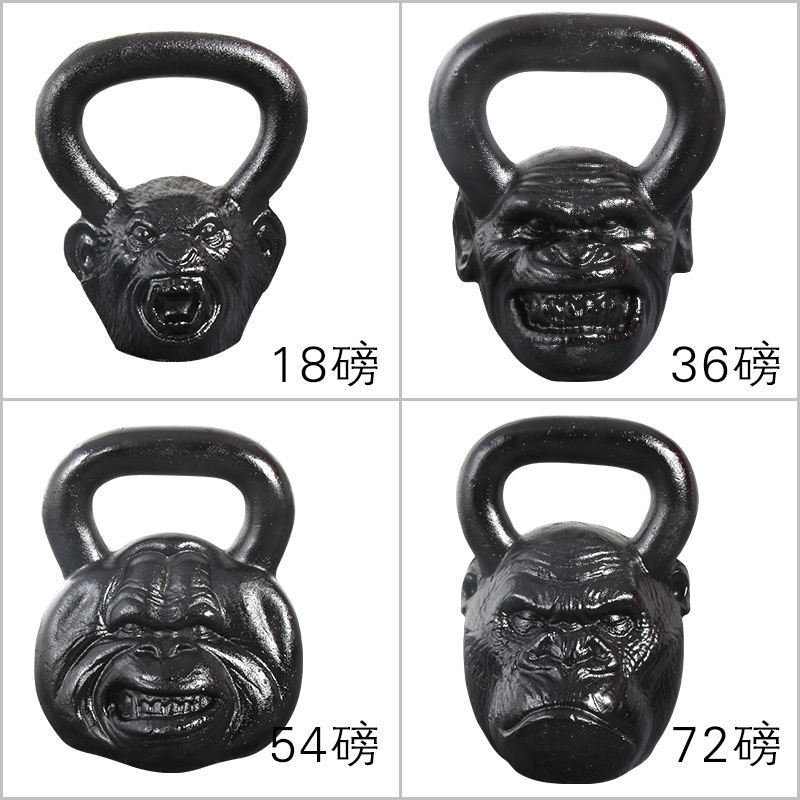 Nice Design 18-72 lbs Gym Fitness Equipment Monkey Kettlebell Black Cast Iron Primal Gorilla Kettlebells Set