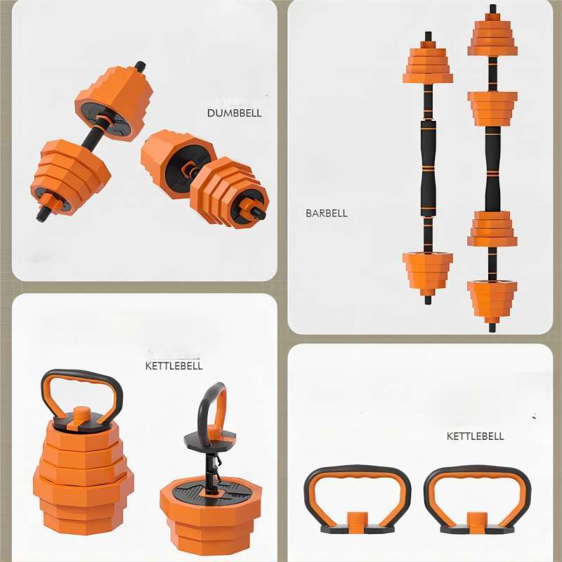 2024 New Design Custom Logo 4 In 1 Adjustable Kettlebell Barbell Dumbbell Push-Ups Fitness Equipment For Home Gym School