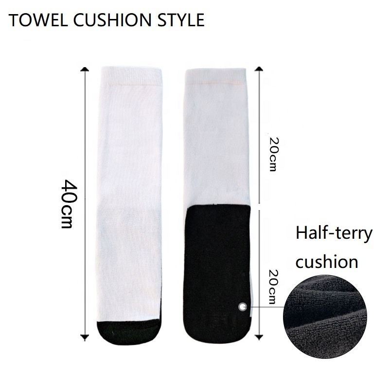 Direct factory custom logo design blank sock women men fashion 3d printing digital sublimation socks blank