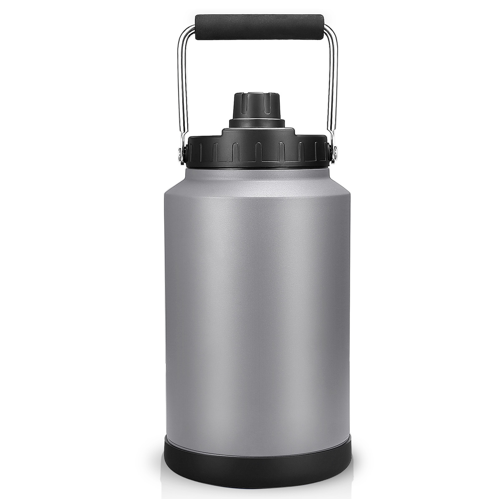 Water Bottle 128 oz Gallon Jug Large Stainless Steel Wide Mouth Flask Suitable Sports Gym BPA Free