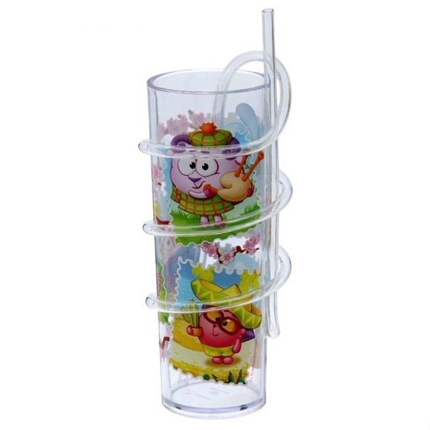 Christmas Party Cup Series Twist Straw Tumbler Custom Printed Plastic Reusable Cup with Straw