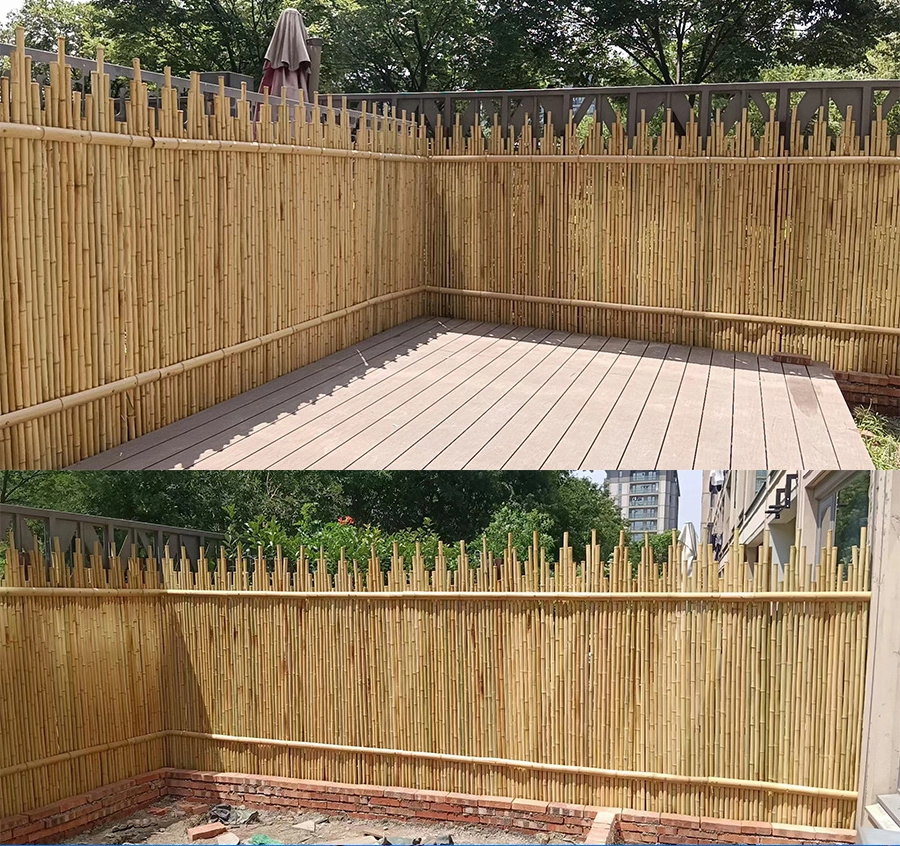 thick reed fence tall bamboo panels rolls synthetic split roll bamboo fence