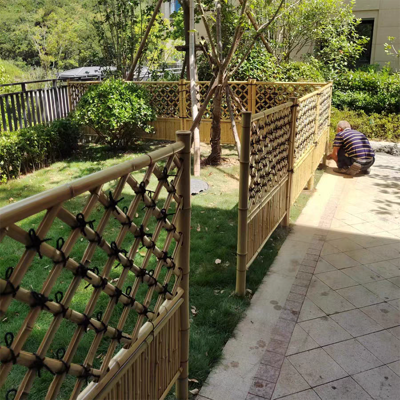 Outdoor Bamboo Fence outdoor artificial bamboo Natural Green Pole bamboo fence