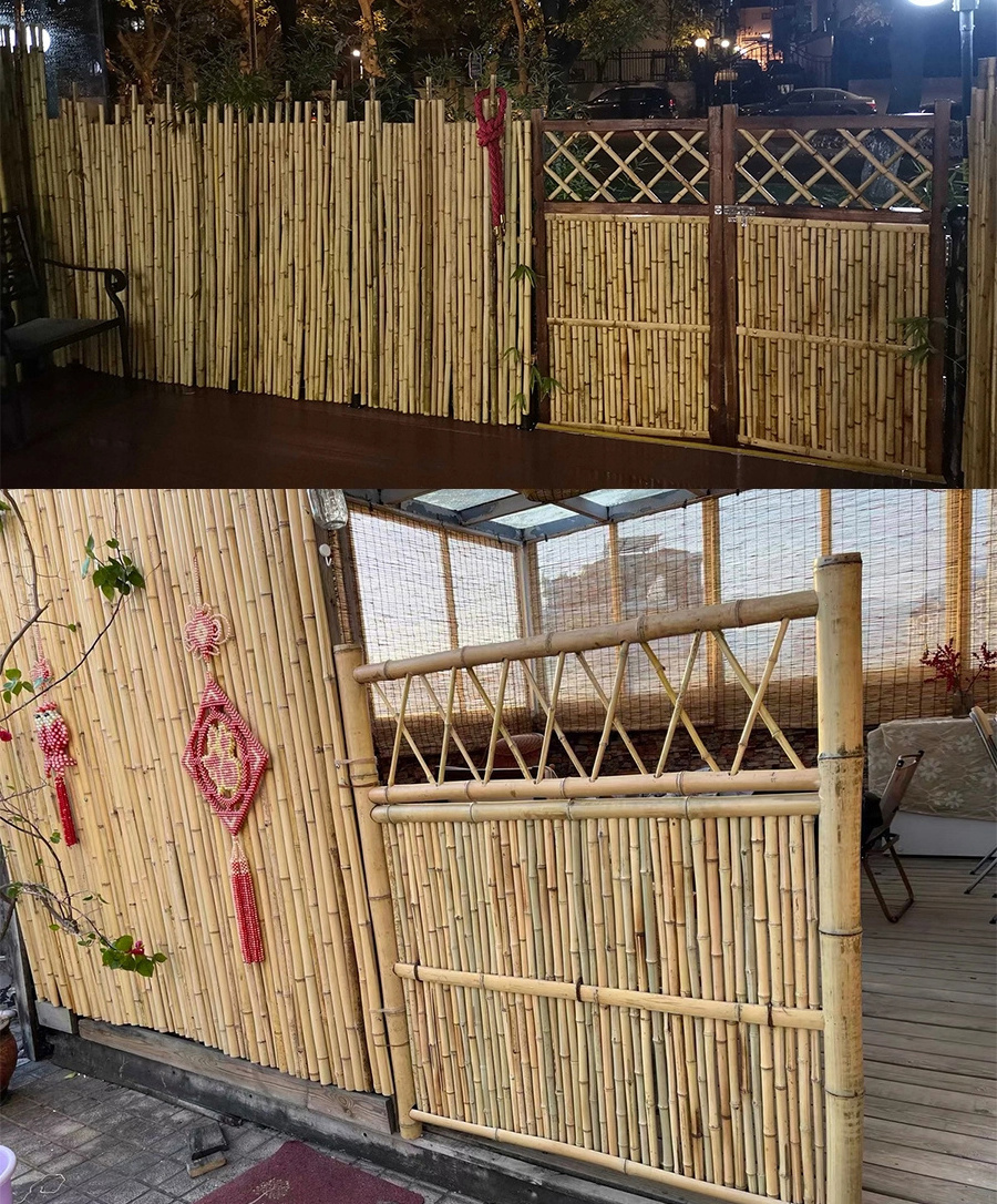 thick reed fence tall bamboo panels rolls synthetic split roll bamboo fence