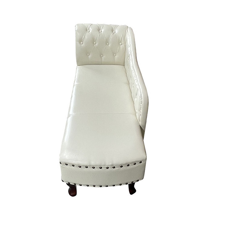 PU Leather Tufted Left Arm Chaise Lounge Floor Chair