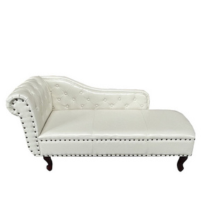 PU Leather Tufted Left Arm Chaise Lounge Floor Chair