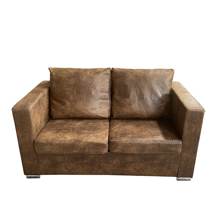 Retro Style Living Room Two Seater Sofa Suede Sofa